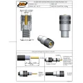 Conector UHF Macho Reto Prensa cabo RG 213 - KM-1 - Gav 41 - KLC