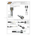 Conector UHF Mini Macho Reto Cabo Crimpagem RG-58 Pino Fixo - KM-8M - Gav 145 - KLC