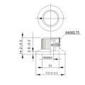Knob Seta Preto - KN-135B