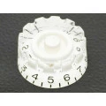 Knob Les Paul Plástico Branco para Eixo Estriado