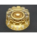 Knob Les Paul Plástico Dourado para Eixo Estriado