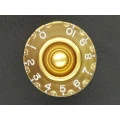 Knob Les Paul Plástico Dourado para Eixo Estriado
