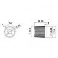 Knob Rotativo Estriado sem Parafuso - Branco - KP-03E - Scott