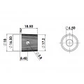 Knob Rotativo com Parafuso - Preto - KP-03P - Scott