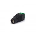 Plug Adaptador P4 Fêmea DC 2,1x5,5mm para Borne de 2 Vias Macho KRE2 - 35098