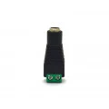 Plug Adaptador P4 Fêmea DC 2,1x5,5mm para Borne de 2 Vias Macho KRE2 - 35098