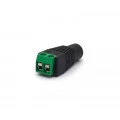Plug Adaptador P4 Fêmea DC 2,1x5,5mm para Borne de 2 Vias Macho KRE2 - 35098