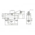Chave Micro Switch com Haste de 30mm e Roldana - KW-15GW2-B