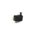 Chave Micro Switch com 3 Terminais e Haste com Roldana de 14MM 16A/250Vac Preto - KW11-7-2