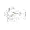 Chave Micro Switch com 3 Terminais e Haste com Roldana de 14MM 16A/250Vac Preto - KW11-7-2