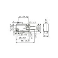 Chave Micro Switch com 3 Terminais e Haste de 14mm 16A/250Vac Preto - KW11-7-2