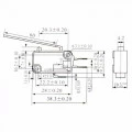 Chave Micro Switch com Haste de 56mm 16A/250Vac - KW11-7-3 2T