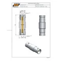 Conector BNC 50 Ohms Fêmea X Fêmea Reto - LA-1 - Gav 133 - KLC