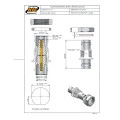 Adaptador BNC 75 Ohms Fêmea X Fêmea Reto Painel - LA-17 - Gav 131 - KLC