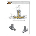 Adaptador BNC em T 50 OHms Tripla Fêmea - LA-7 - Gav 26 - KLC