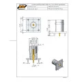 Conector BNC 50 Ohms Fêmea Reto PCI Distância Entre os Pinos 12.70mm - LF-2-1 - Gav 148 - KLC