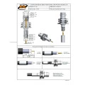 Conector BNC 75 Ohms Fêmea Reto Cabo Painel Crimpagem RG 59 - LF-26 - Gav 11 - KLC