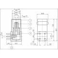 Conector BNC 50 Ohms Fêmea Angular PCI Distância Centro Pinos 5,00mm - LF-30- Gav 24 - KLC