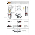 Conector BNC 50 Ohms Fêmea Reto Cabo Painel Prensa Cabo RG-59 Base Quadrada 17,50mm - LF-41 - Gav 143 - KLC