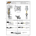 Conector BNC 50 Ohms Fêmea Reto Cabo Painel Crimpagem RG-58 Pino Fixo Base Quadrada 17,50mm - LF-4CR - Gav 130 - KLC