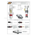 Conector BNC 50 Ohms Fêmea Reto Cabo Painel Prensa Cabo RG-58/RGC-58 C/Rosca e 2 Porcas - LF-5 - Gav 115 - KLC