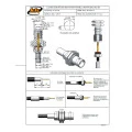 Conector BNC 50 Ohms Fêmea Reto Cabo Painel Crimpagem RG 58 Pino Fixo Rosca e 2 Porcas - LF-51CR - Gav 04 - KLC