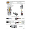 Conector BNC 50 Ohms Macho Reto Cabo Prensa Cabo RG-62 Bucha Shilden - LM-5 - Gav 155 - KLC