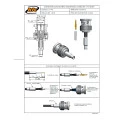 Conector BNC 75 Ohms Macho Reto Cabo Crimpagem RG-174 - LM-95 - Gav 79 - KLC