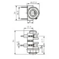Jack J10 Mono 6,35mm com 4 Terminais PCI - LS-2036