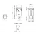 Chave Push-Button Unipolar com Trava Cor Vermelha Quadrada 1A/250V 31.123 M1FT2EE3S - Margirius
