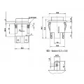 Chave Push-Button Bipolar com Trava Normalmente Aberta Cor Preta 2A/250Vac e 4A/120Vac 27.223 Liga/Desliga M1FT2FE3S - Margirius