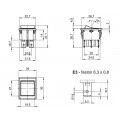 Chave Gangorra / Tecla Bipolar com Trava 3A/250Vac 20.201 Liga/Liga M2FT4FE3S - Margirius