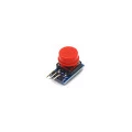 Módulo Botão Push-Button com Capa Vermelha 12mm e 3 Pinos - GC-263