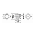 Conector Mini Mike Macho para Painel - 2 a 7 Vias - YLF002/XP
