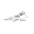 Terminal Macho Longo 6,3x0,8mm 0,5-1,0mm² - MLU321112 - Eletro Service