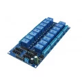 Módulo Relé Driver 16 Canais DC 12V Compatível com Arduino