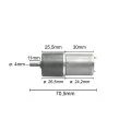 Motor com Redução 12V 46 RPM - Cód. Motor 43