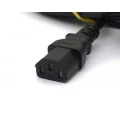 Cabo de Força Trifásico Macho/Fêmea 180° N16 3x1mm de 3 Metros - Mult Cabo
