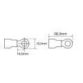 Terminal Olhal Isolado 8 AWG M10-3/8'' 10mm² Vermelho - OL6508 - Eletro Service