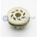 Soquete para Válvula de 8 Pinos (Octal) Cerâmico com anel de Fixação (Solda Fio) - 8PINS
