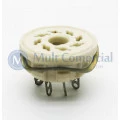Soquete para Válvula de 8 Pinos (Octal) Cerâmico com anel de Fixação (Solda Fio) - 8PINS