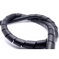 Organizador para Cabos Espiral 1'' Preto - Hellermann - Preço Por Metro
