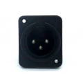 Conector XLR Macho Solda Fio para painel 907999002 - STcom