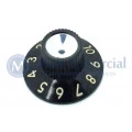 Knob com Parafuso Original Fender Númerado preto KNFNDS 05A100 - Embalagem com 6 Knobs