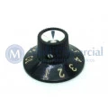 Knob com Parafuso Original Fender Númerado preto KNFNDS 05A100 - Embalagem com 6 Knobs