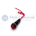 Olho de Boi Neon com Rabicho 220V - Vermelho