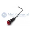 Olho de Boi com Rabicho 110V - Vermelho