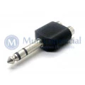 Plug adaptador RCA Fêmea Duplo para P10 Estéreo Macho - JD-W8028