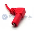 Cabo Montado Com Pino Banana 90° 4mm Para Pinça - Par - JL35024