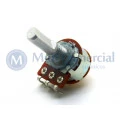 Potenciômetro Com Chave 17mm Semi Log NS16K4-10KD Ω eixo Liso alumínio com 20mm